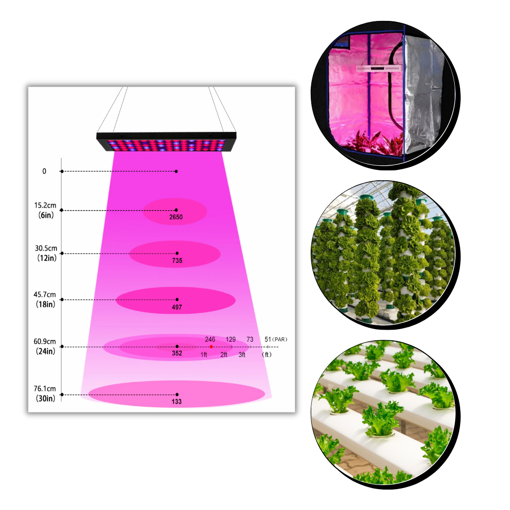 Lampe de culture LED suspendue à spectre complet