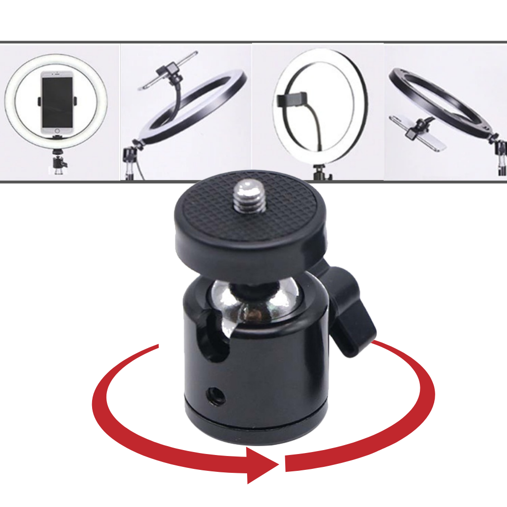 Lampe circulaire à LED de 16 cm avec trépied