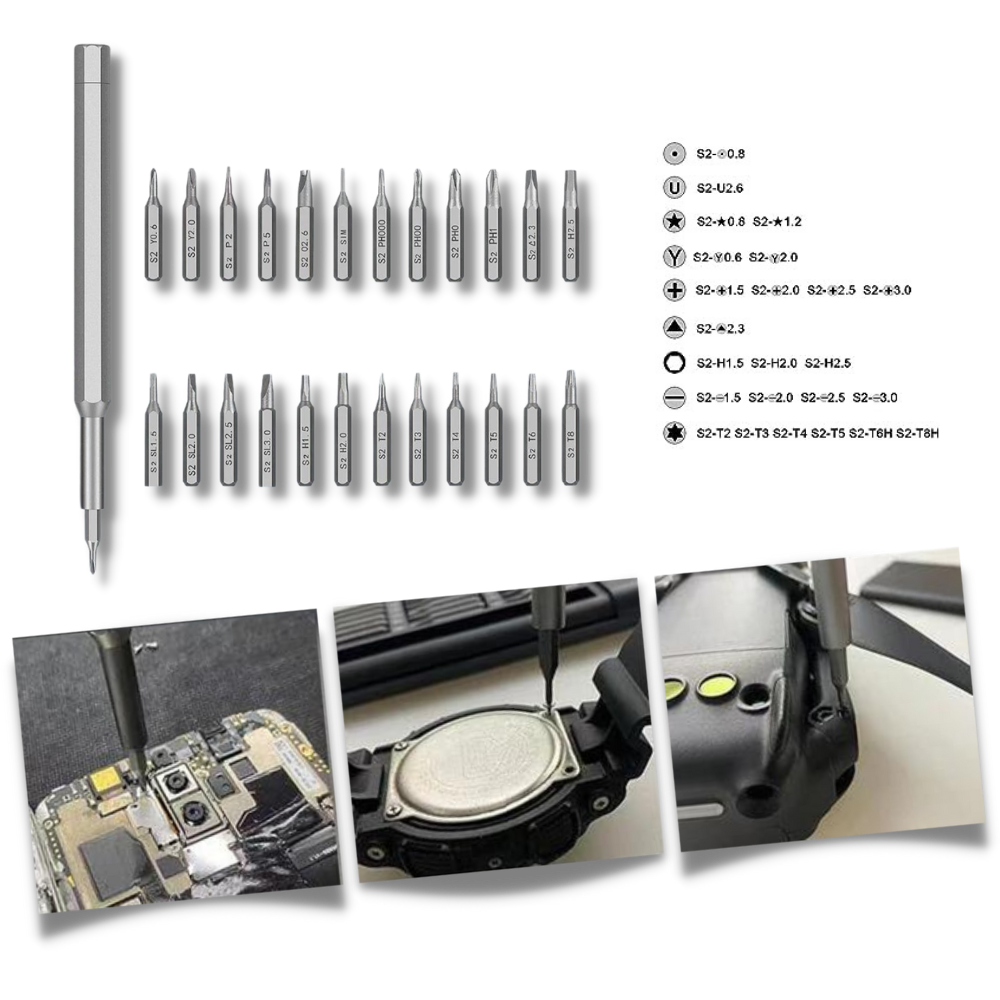 Jeu de tournevis de précision 24 en 1