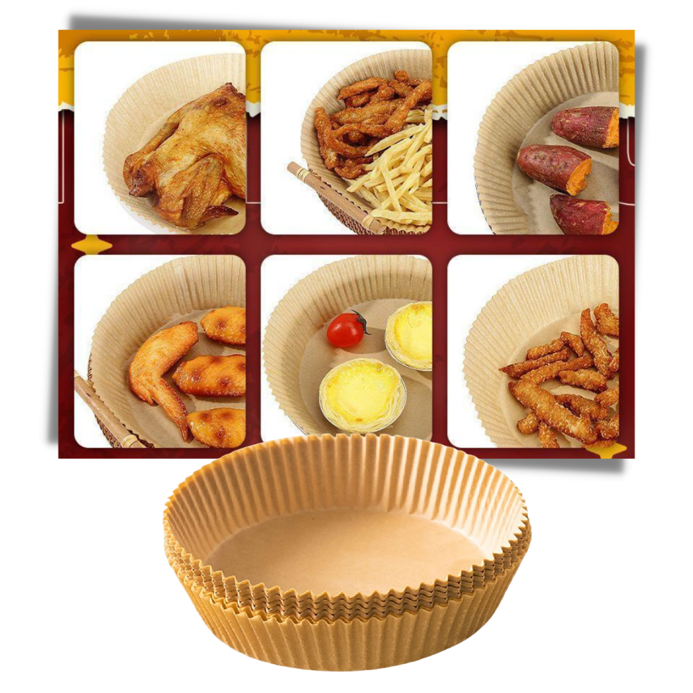 Pack de revêtements en papier jetables pour friteuse