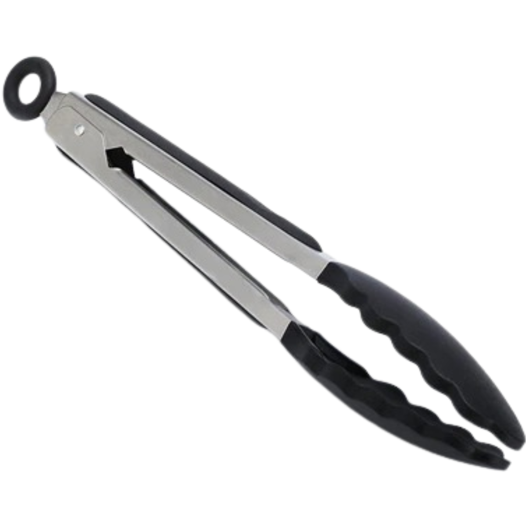 Pince de barbecue en acier inoxydable avec poignée en silicone