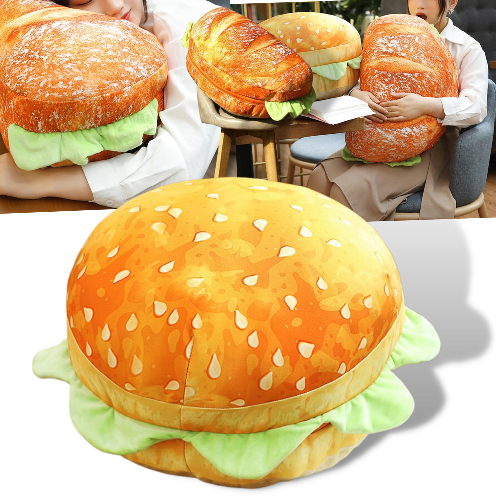 Coussin en forme de burger