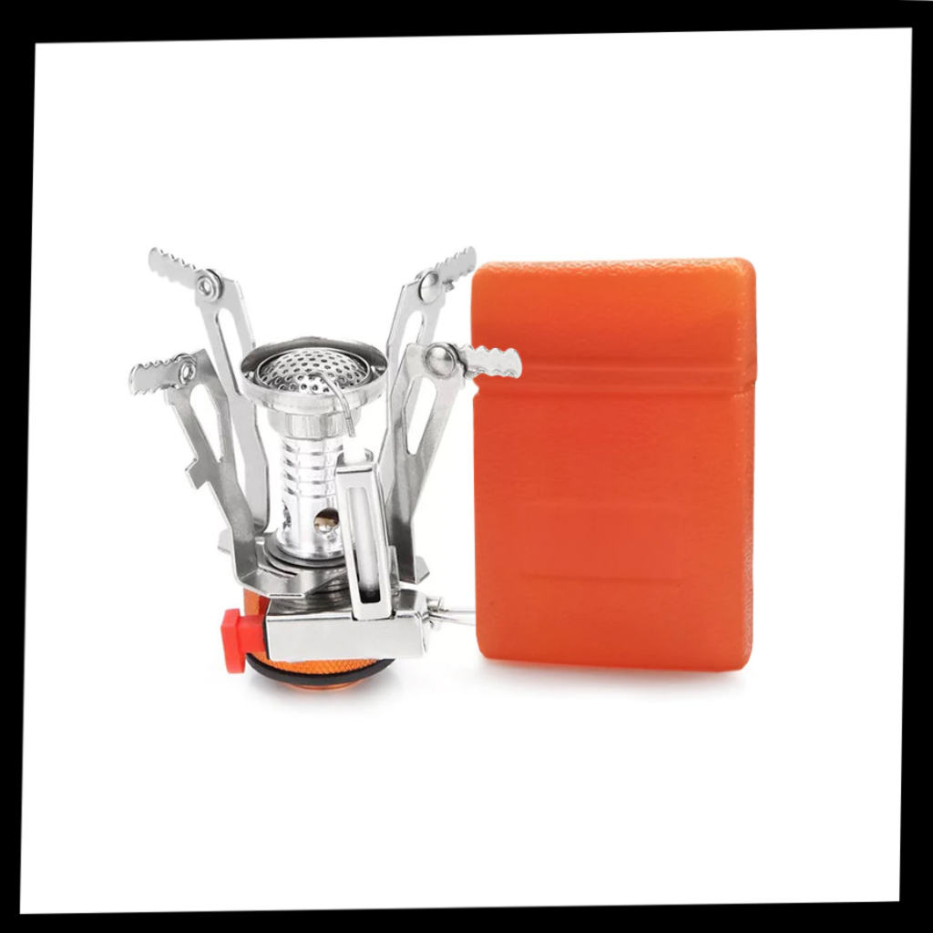 Mini réchaud de camping à gaz avec brûleur
