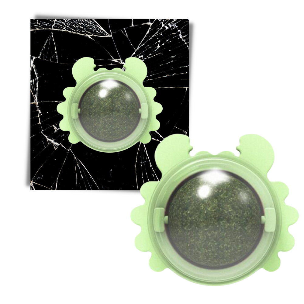 Jouet boule de menthe rotative pour chat