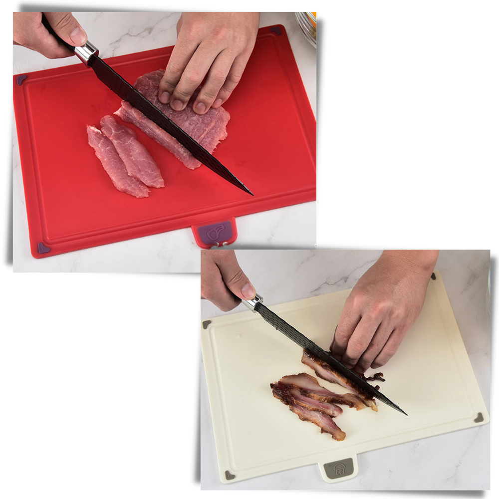 Set de 4 planches à découper avec support