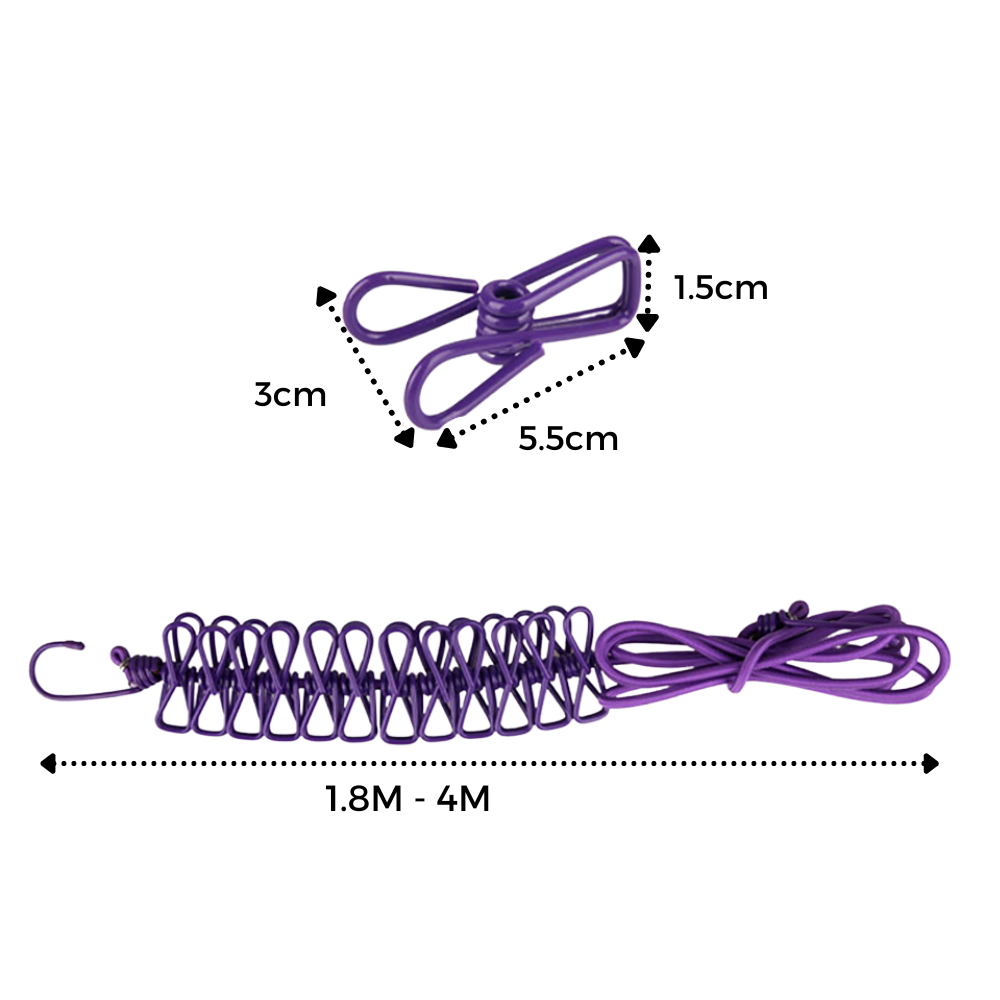 Corde à linge de camping extensible (4m)