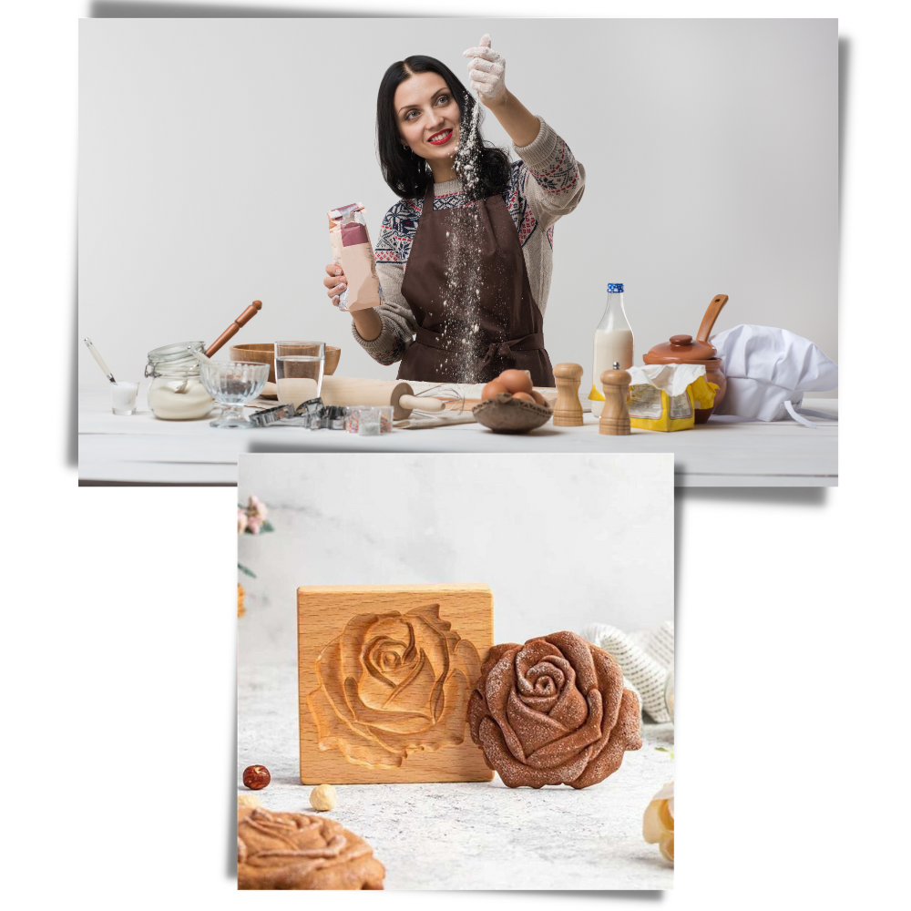 Moule à biscuits en bois