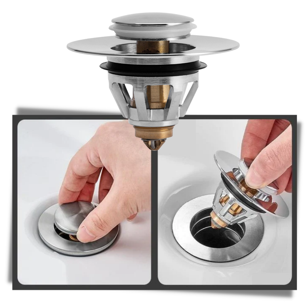 Filtre et bouchon de vidange pop up