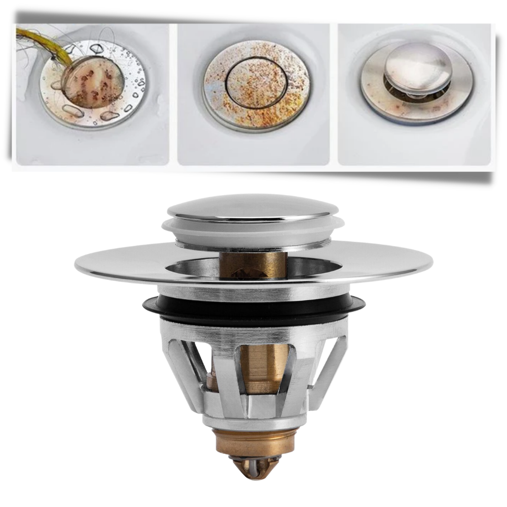 Filtre et bouchon de vidange pop up