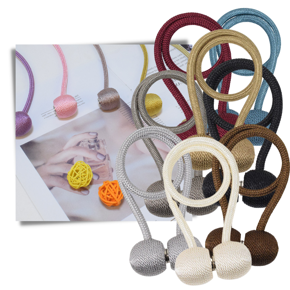 Lot de 2 attaches magnétiques pour rideaux