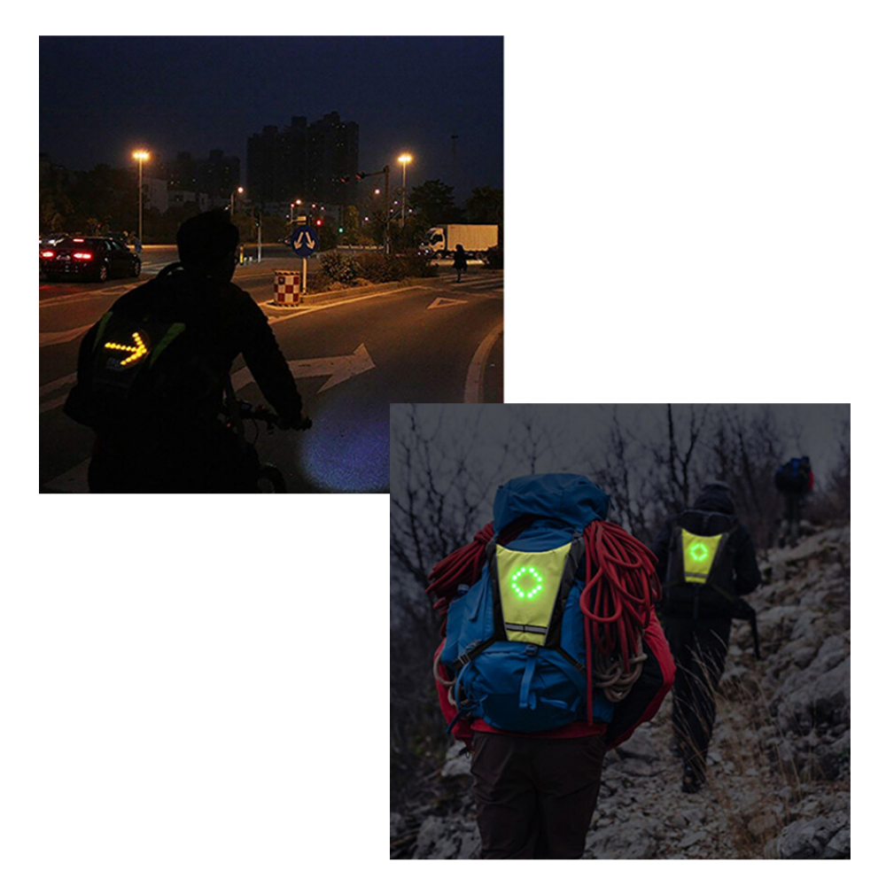 Gilet de cyclisme réfléchissant à LED