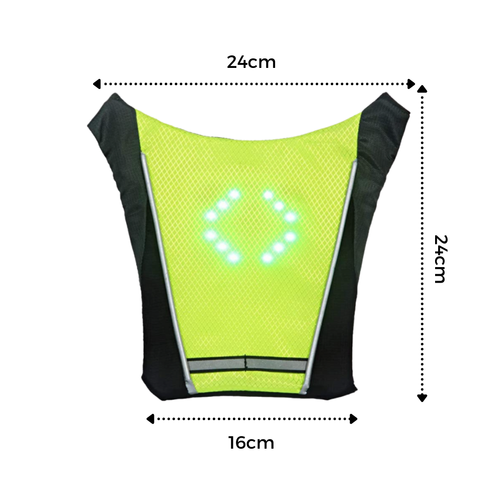 Gilet de cyclisme réfléchissant à LED