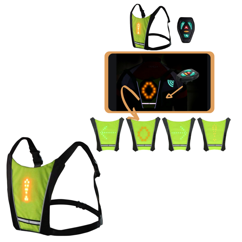 Gilet de cyclisme réfléchissant à LED