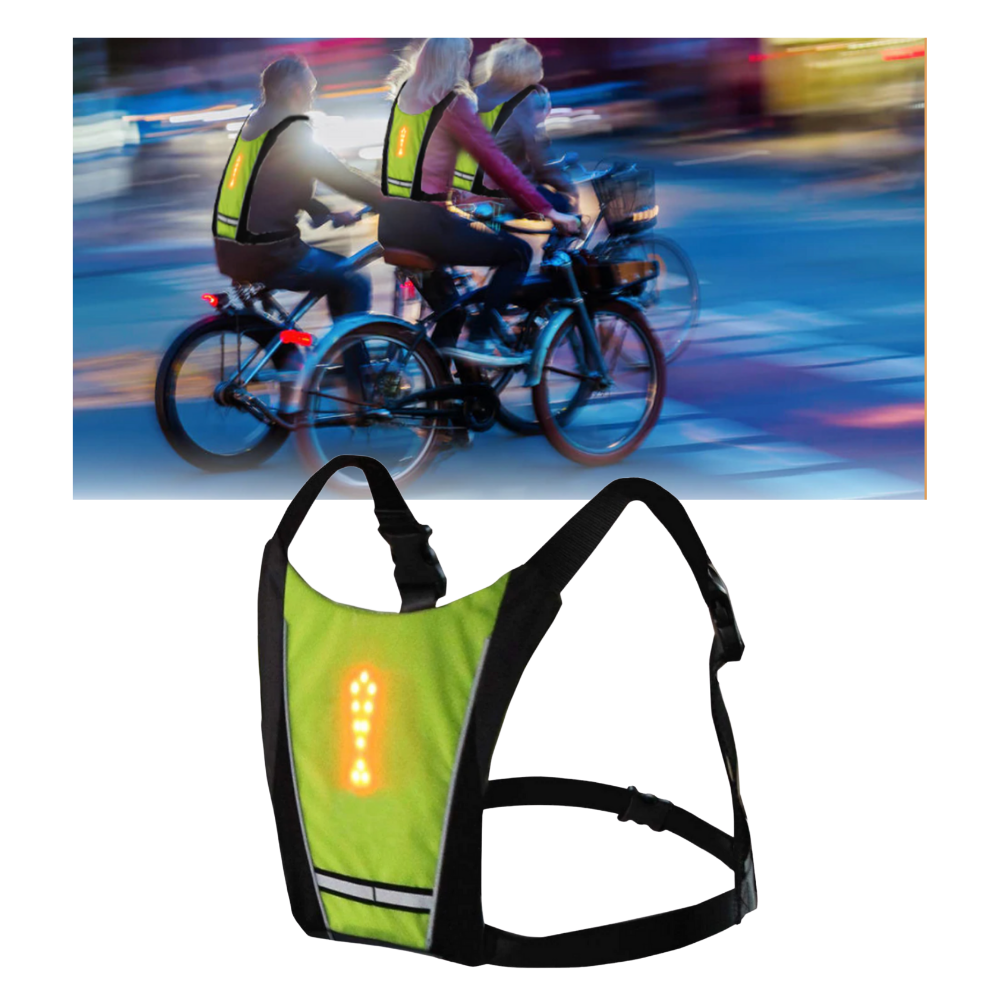 Gilet de cyclisme réfléchissant à LED