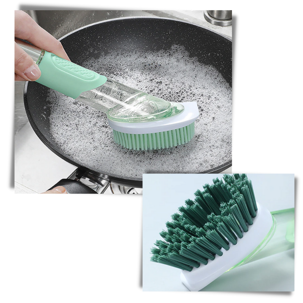 Brosse de vaisselle avec distributeur de savon