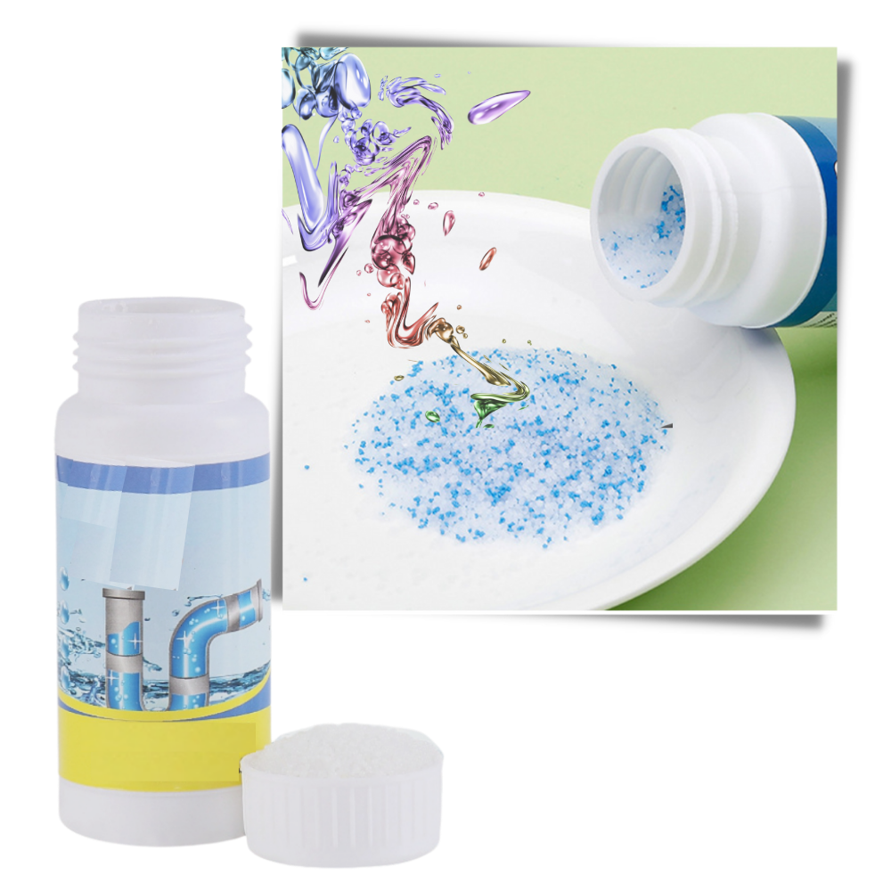 Poudre de nettoyage pour éviers et canalisations