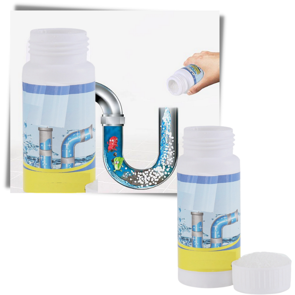 Poudre de nettoyage pour éviers et canalisations