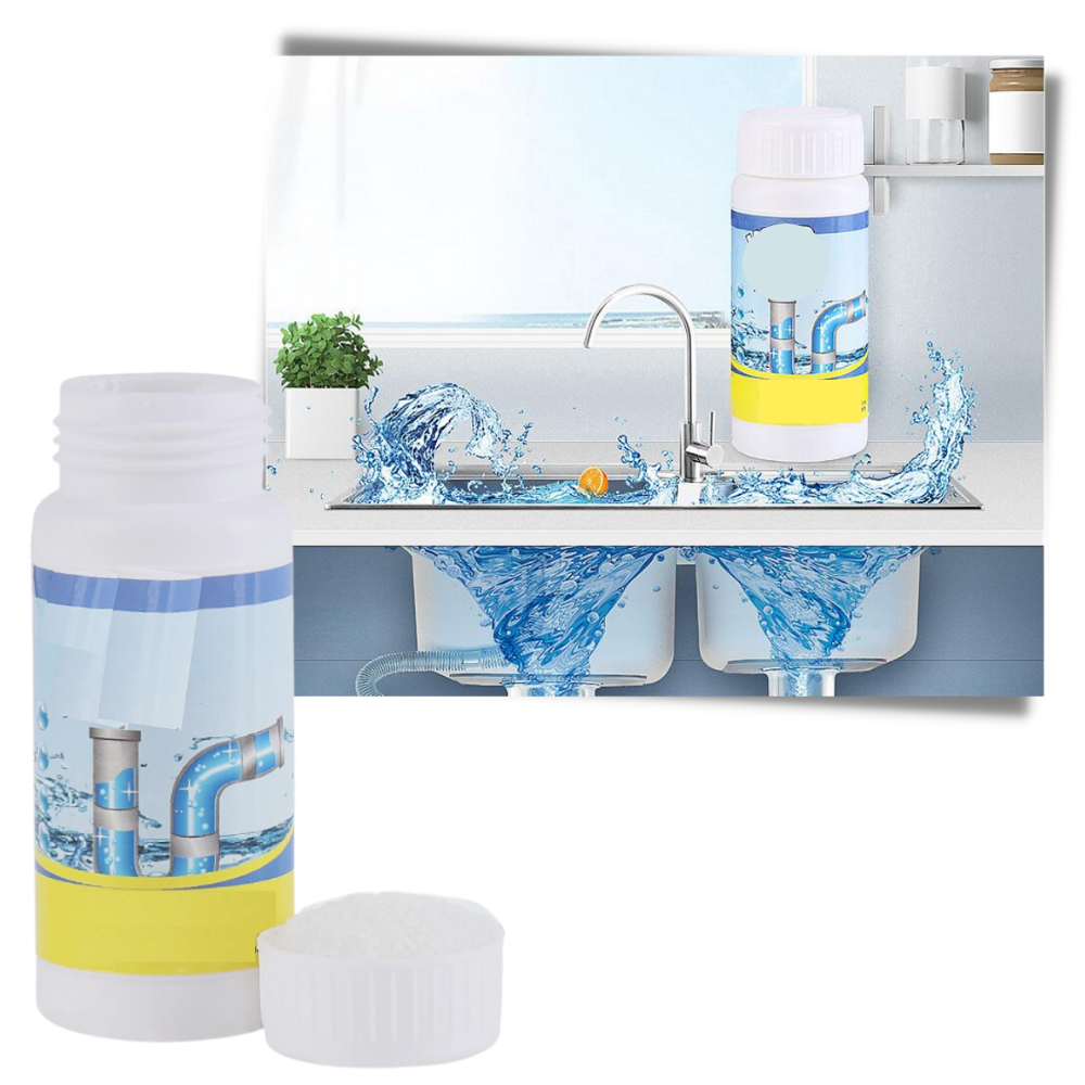 Poudre de nettoyage pour éviers et canalisations