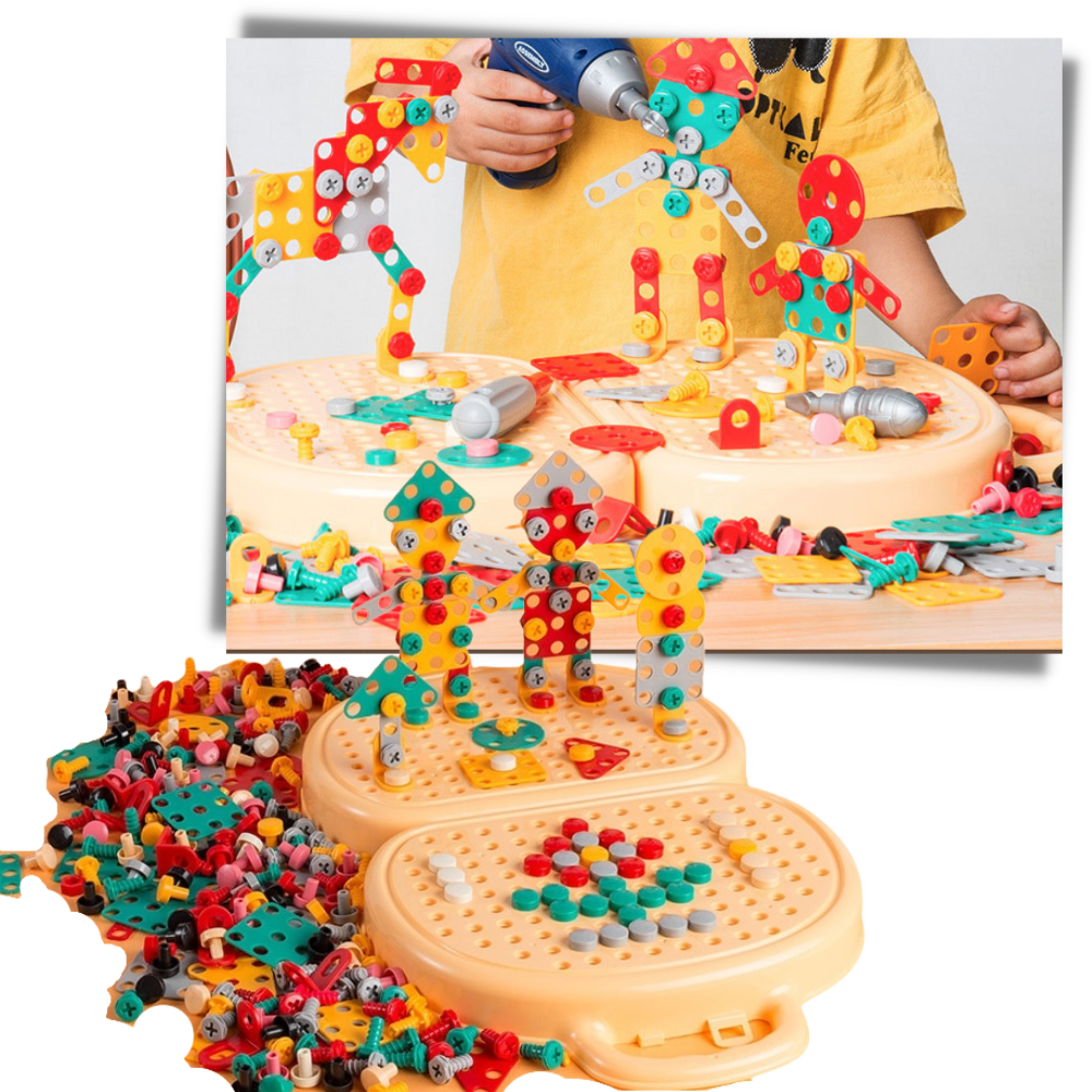 Jeu de puzzle éducatif avec kit de perçage