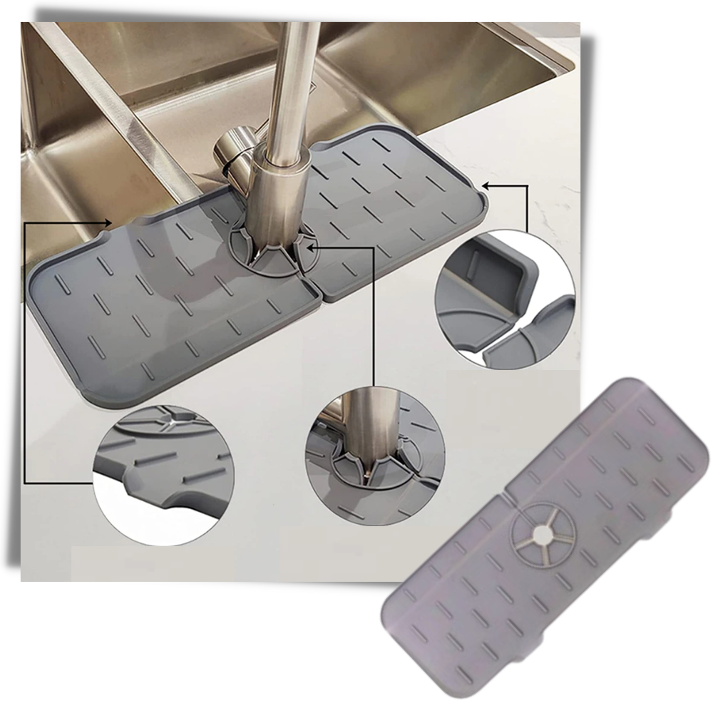 Tapis en silicone anti-éclaboussures pour évier