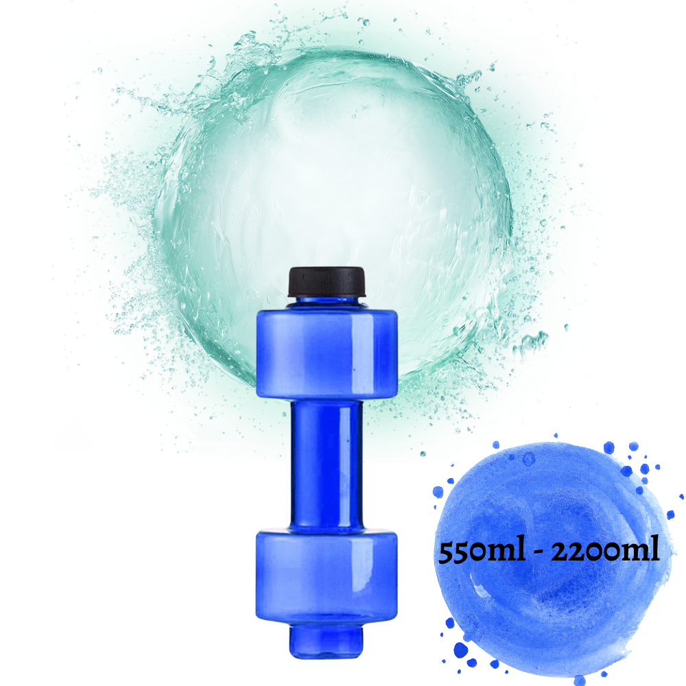 Bouteille d'eau haltère