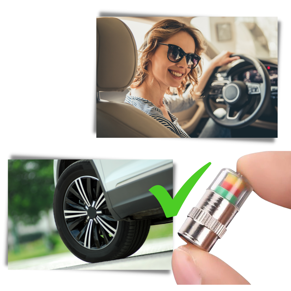 Lot de 4 capteurs de pression de pneus de voiture