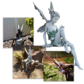 Ornement de jardin en forme de statue de fée