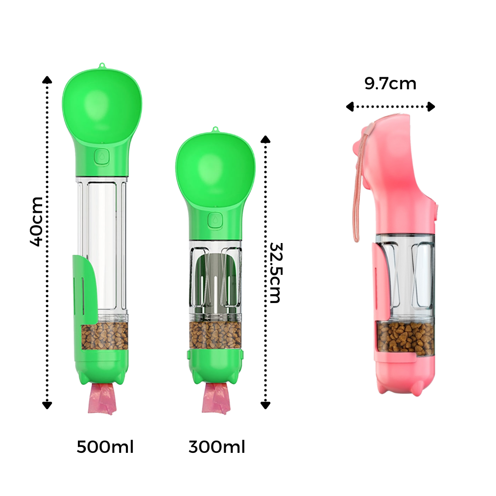 Bouteille distributrice d'eau et de nourriture pour animaux