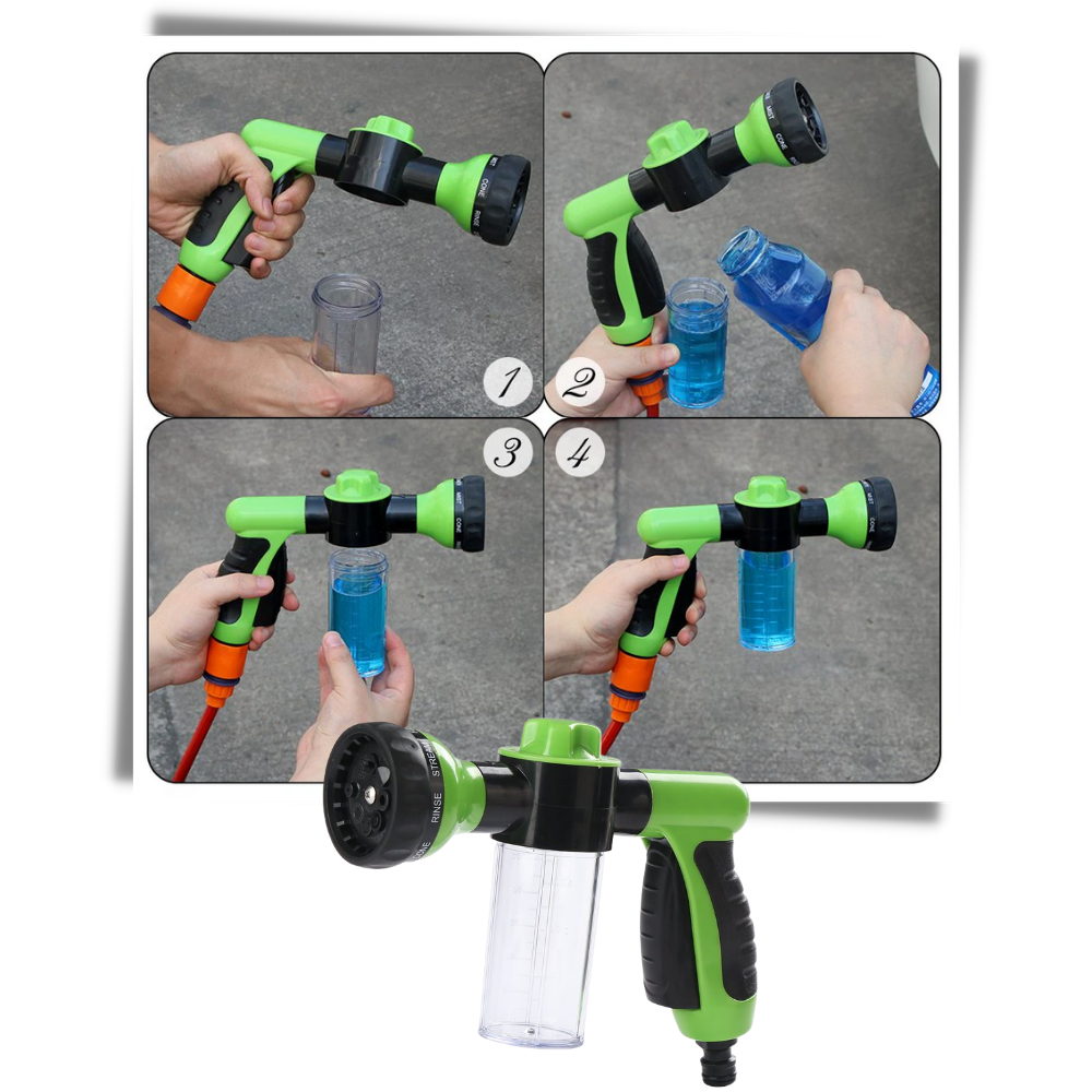 Pistolet de lavage de voiture haute pression avec distributeur de savon