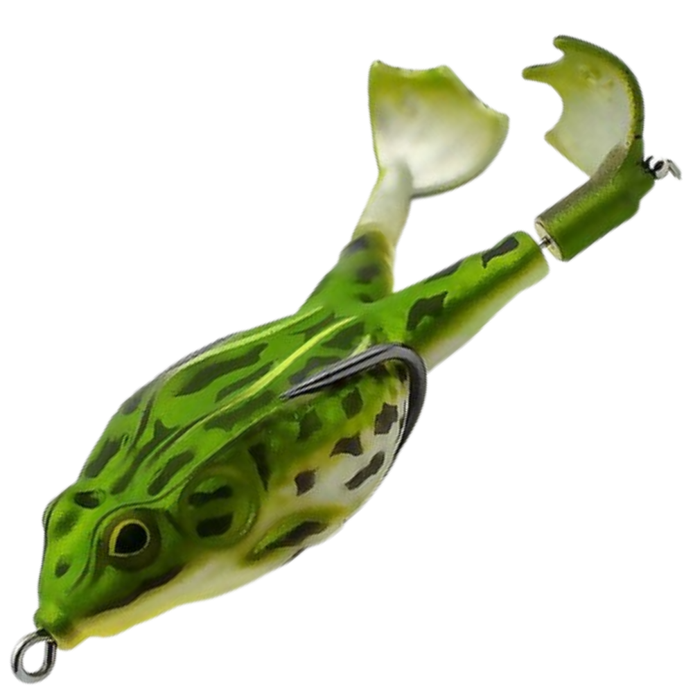 Leurre de pêche en silicone en forme de grenouille