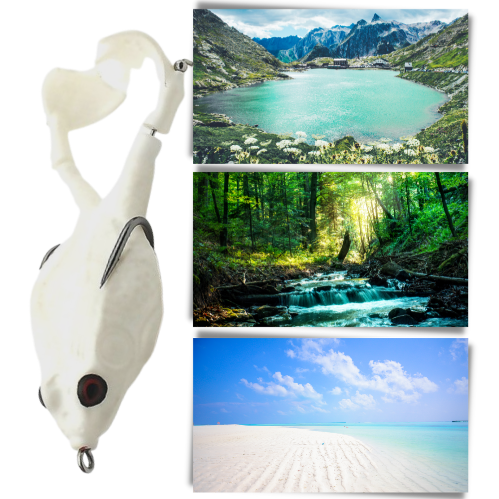 Leurre de pêche en silicone en forme de grenouille