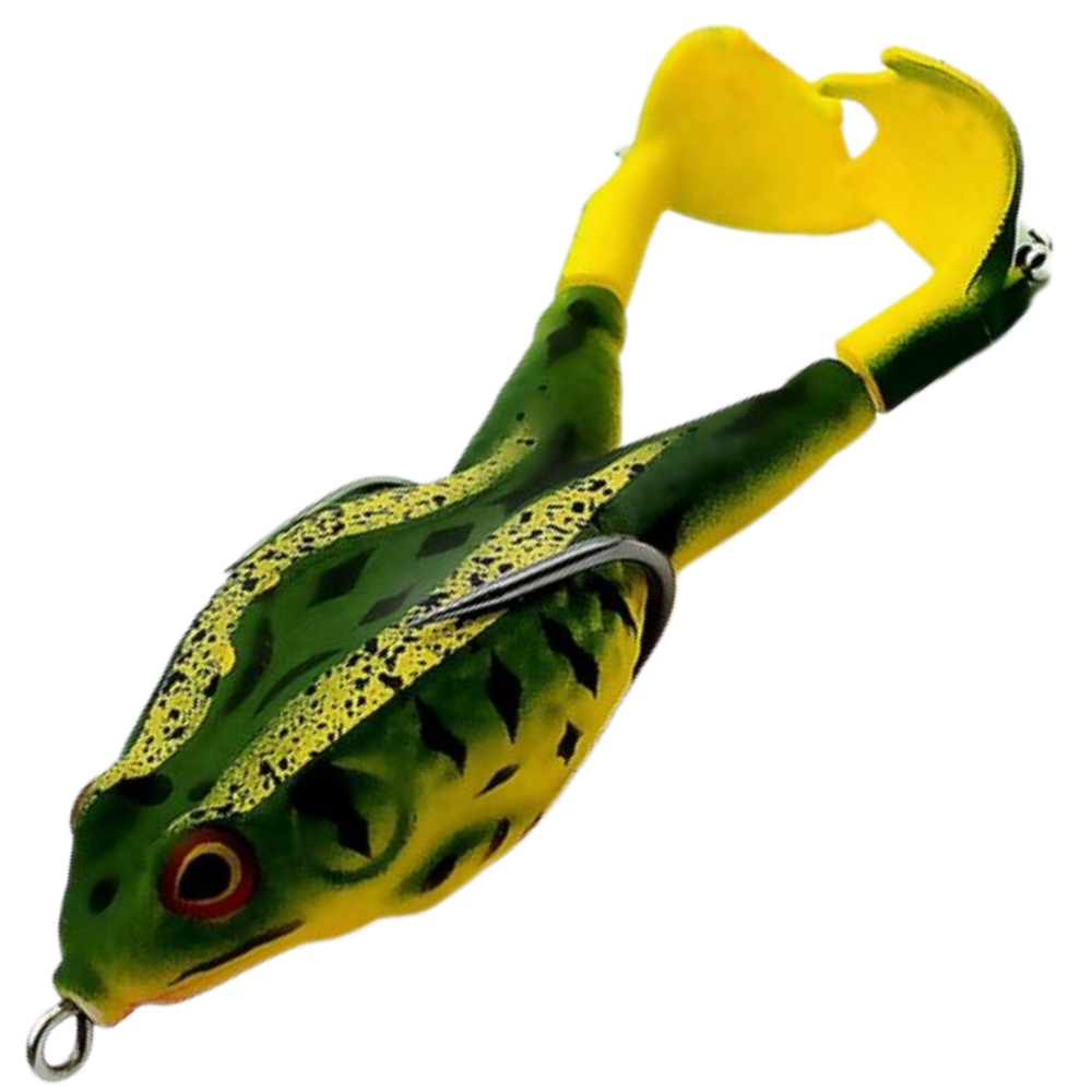 Leurre de pêche en silicone en forme de grenouille