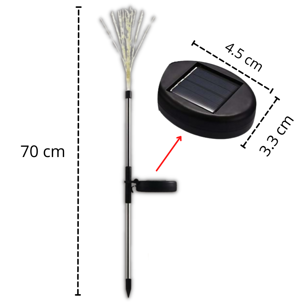 Lumières en forme de feux d'artifice électriques pour le jardin