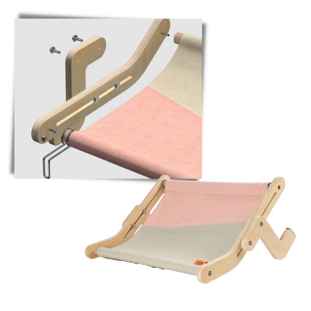 Perchoir de fenêtre en bois pour chat