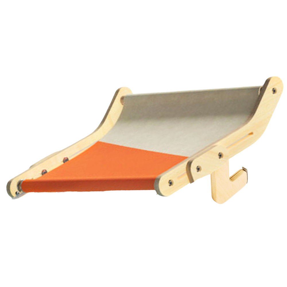 Perchoir de fenêtre en bois pour chat