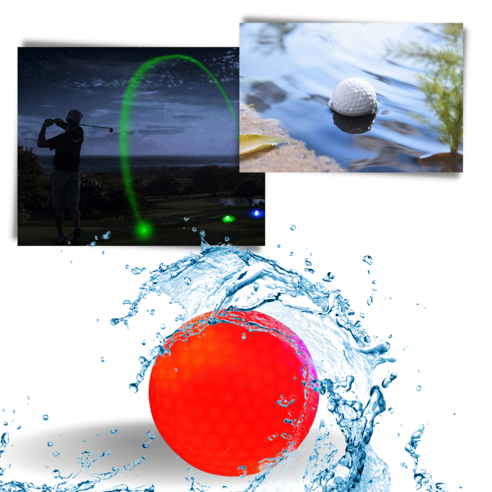 Lot de 6 balles de golf lumineuses à LED