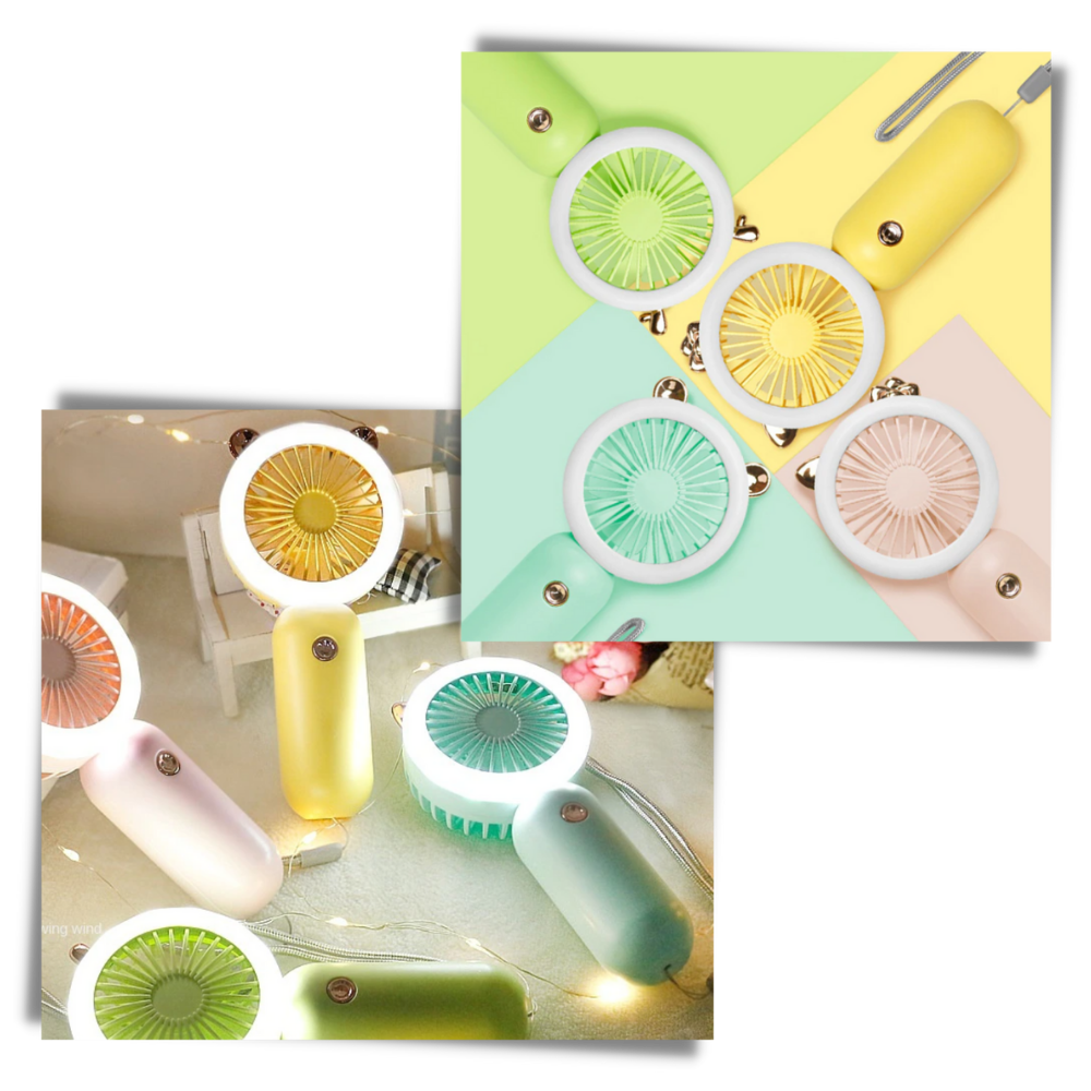 Ventilateur USB de poche avec LED