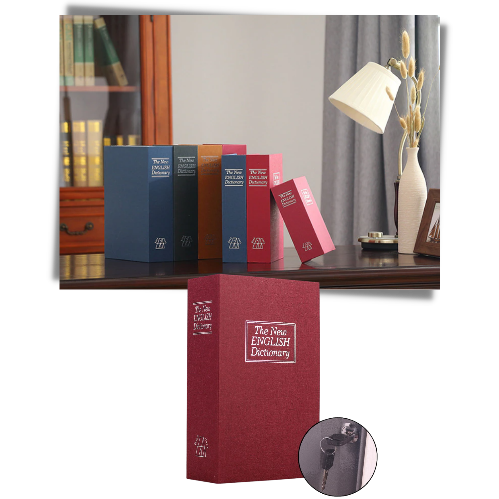 Coffre de sécurité en forme de dictionnaire
