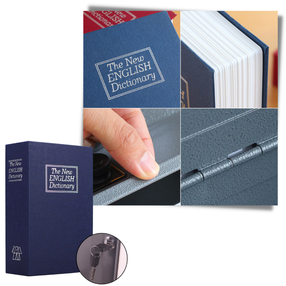 Coffre de sécurité en forme de dictionnaire