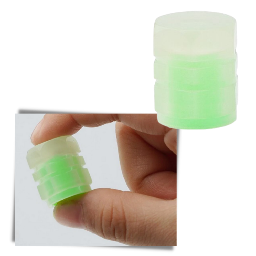 4 Bouchons de valves lumineux pour voitures