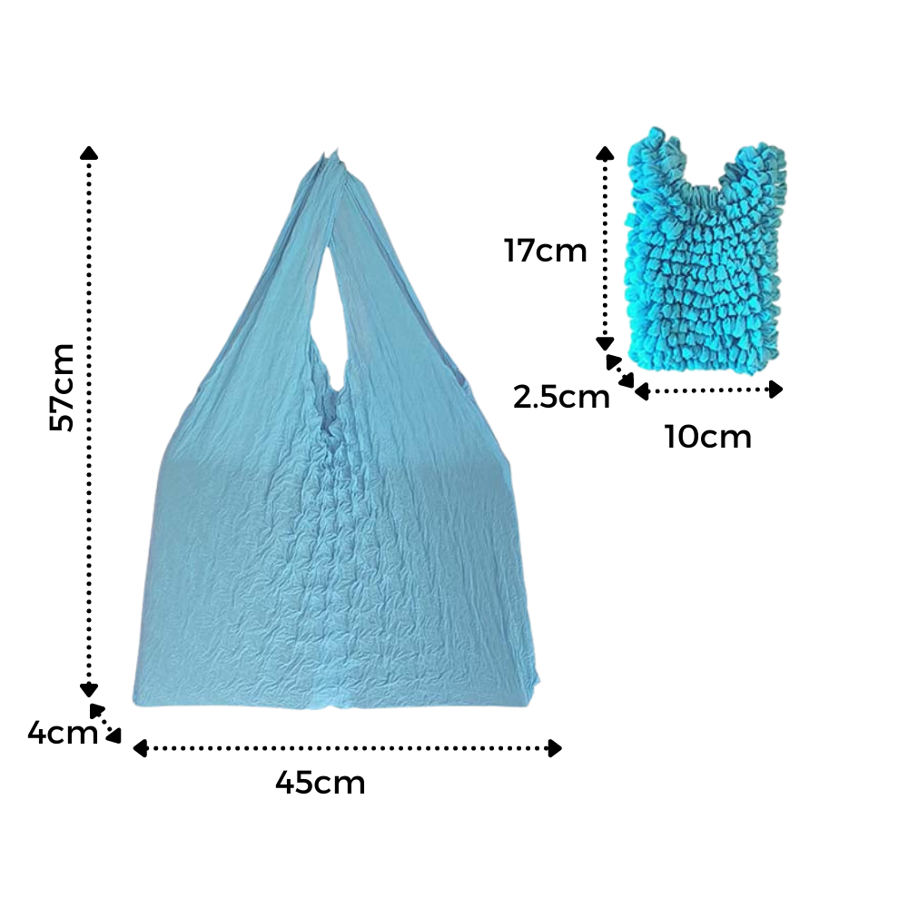 Sac à provisions plissé extensible