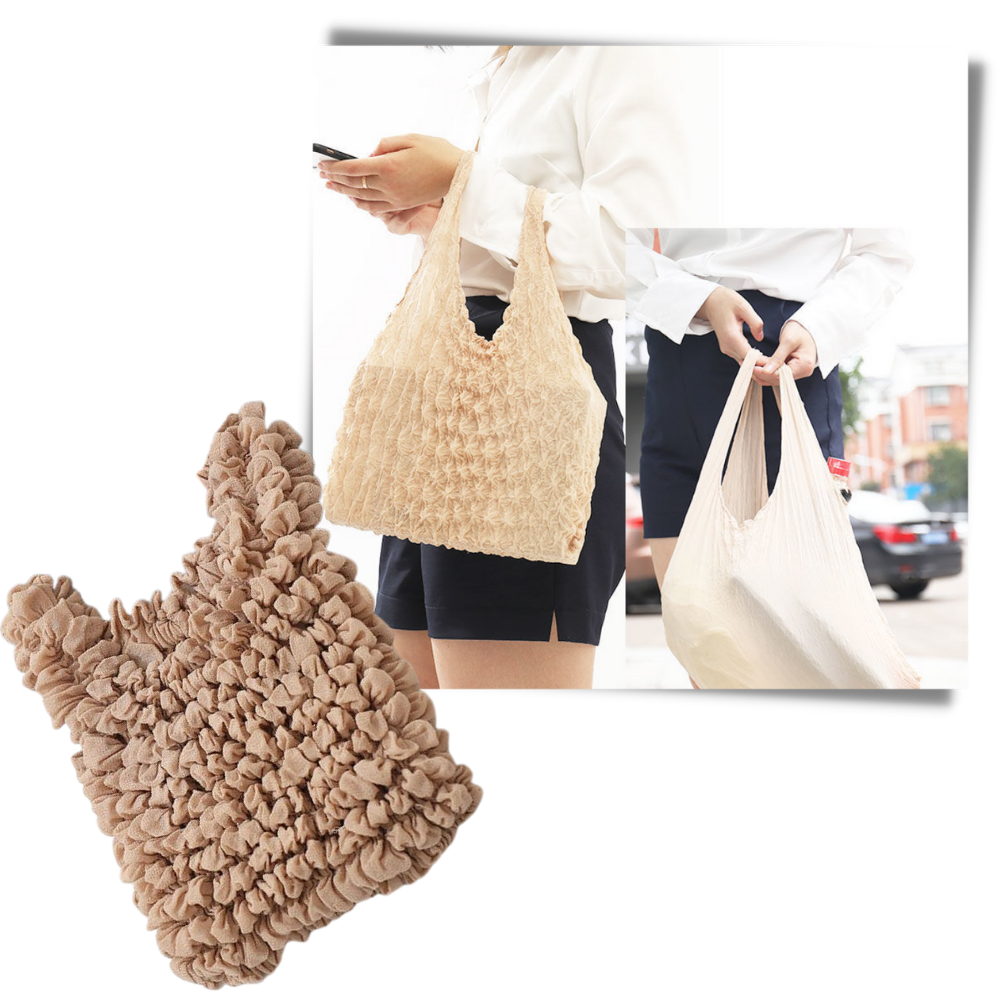 Sac à provisions plissé extensible