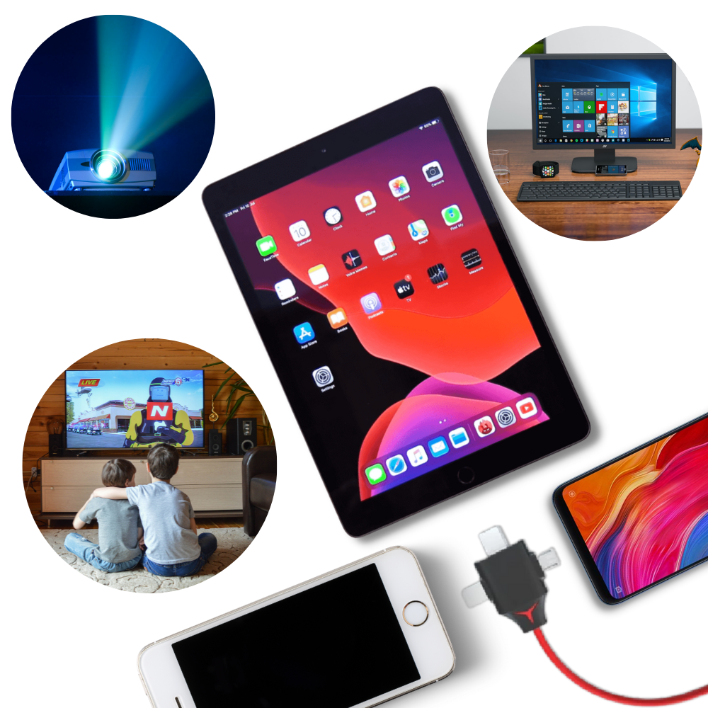 Câble adaptateur HDMI pour téléphones et tablettes