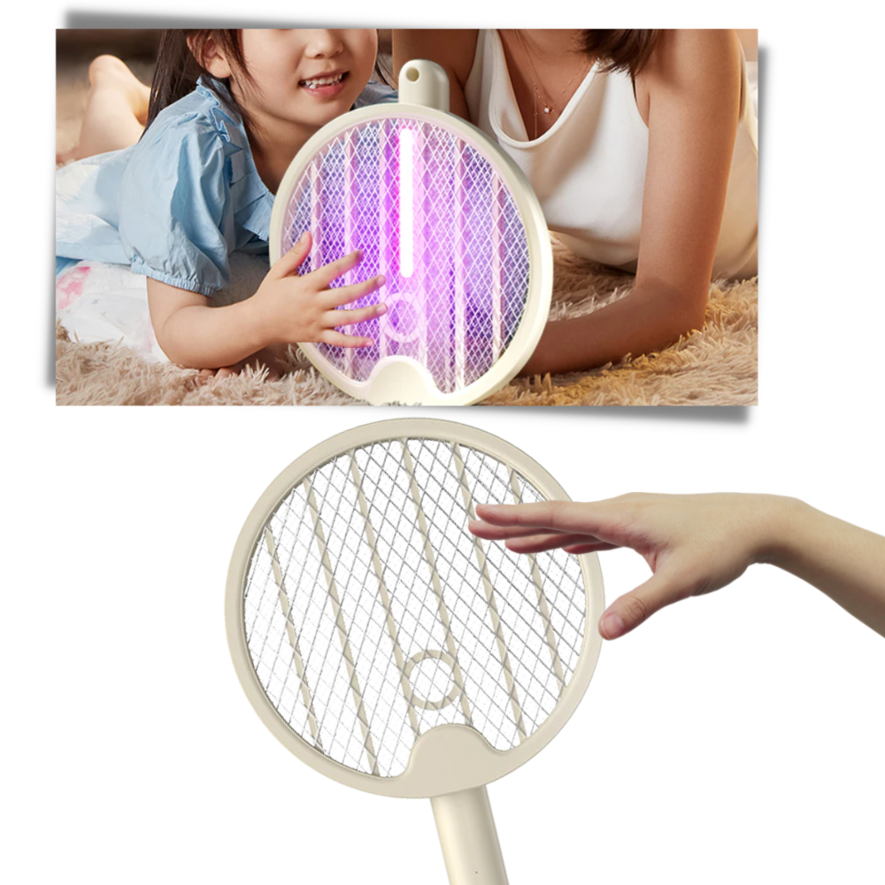 Raquette anti-moustique pliable 2-en-1