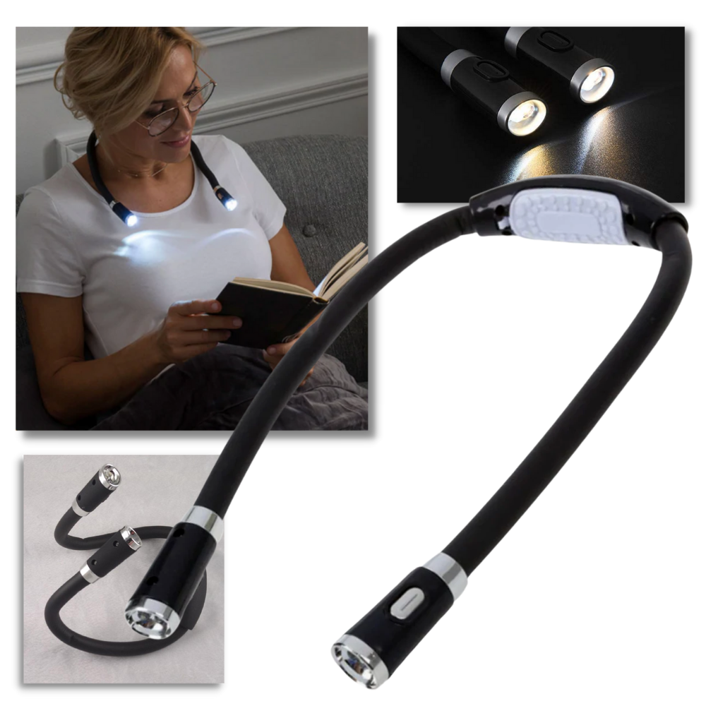 Lampe de lecture LED pour le cou