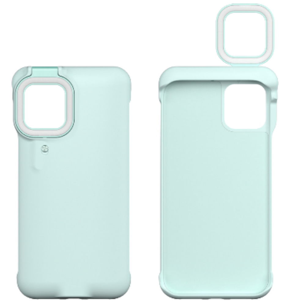 Étui de téléphone avec anneau lumineux LED