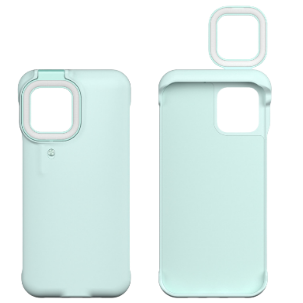 Étui de téléphone avec anneau lumineux LED