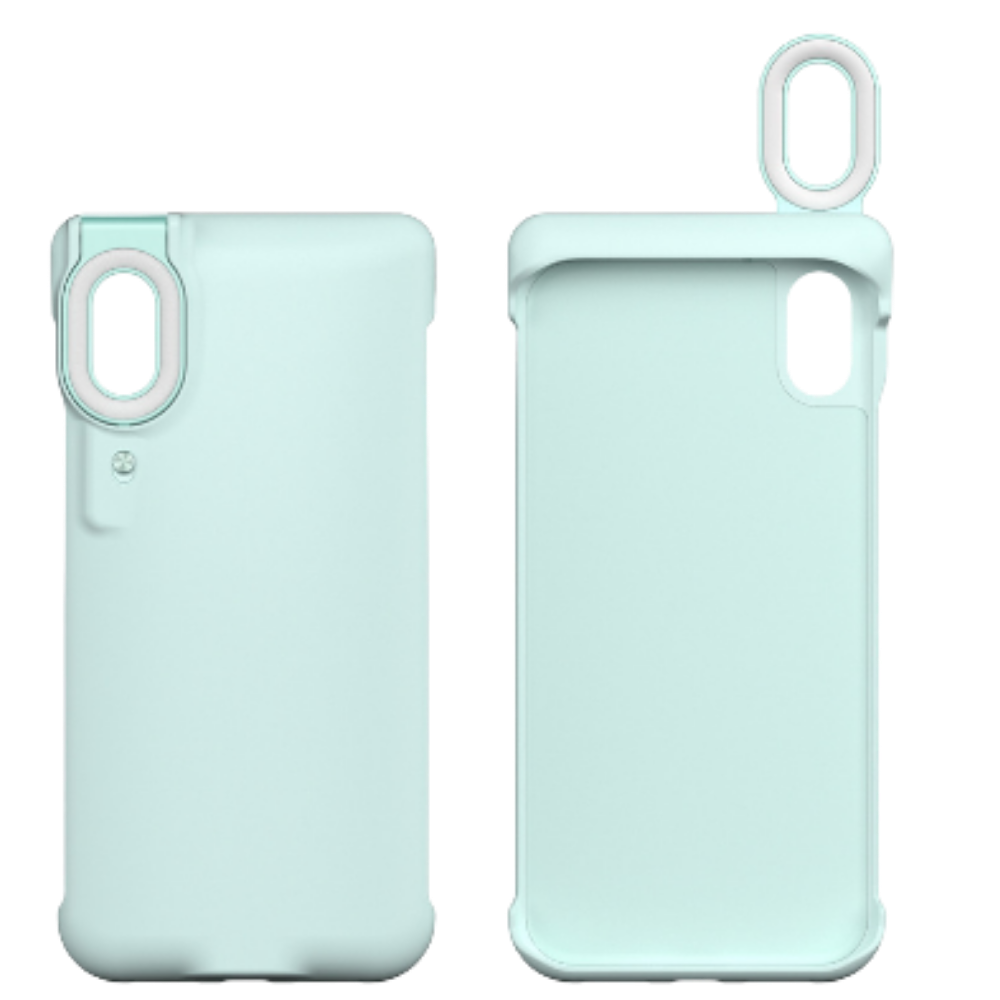 Étui de téléphone avec anneau lumineux LED