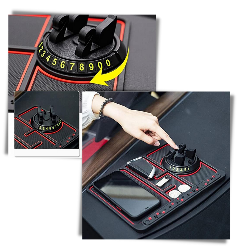 Tapis antidérapant et support de téléphone pour voiture