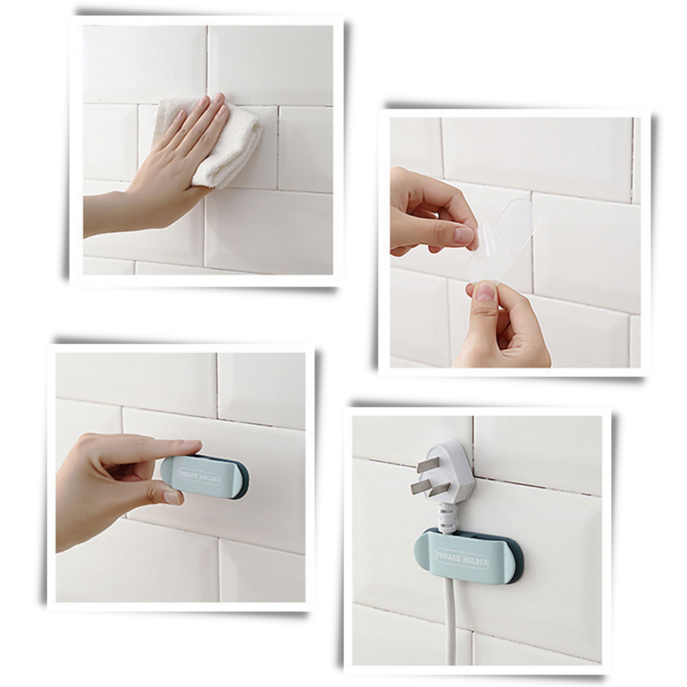 Lot de 4 pinces adhésives de serrage de câble